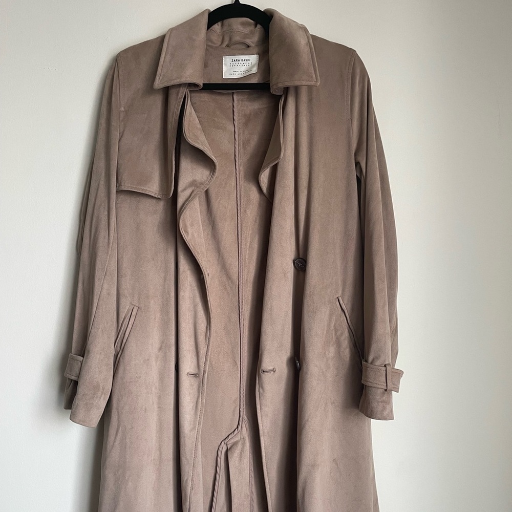 Zara suede trench coat